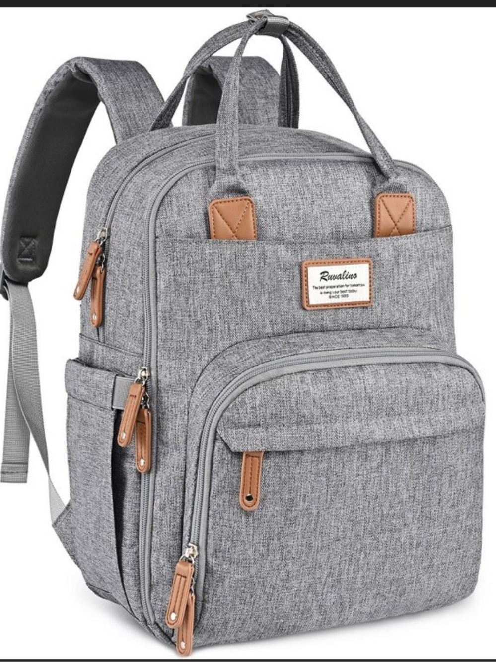 Ruvalino Large Diaper Bag Backpack, Multifunction Baby Changing Travel Bag.